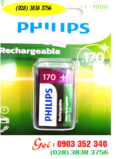 Pin sạc 9V vuông Philips 9VB1A17/97 - 9V170mAh chính hãng Philips | HÀNG CÓ SẲN
