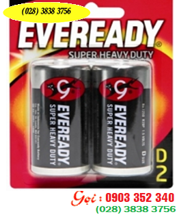 Eveready 1250-BP2; Pin đại D 1.5v Eveready 1250-BP2 R20P chính hãng _Made in Singapore (Loại Vỉ 2viên)