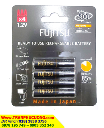 Pin Fujitsu HR-4UTHCEX(4B) _Pin sạc 1.2v AAA900mAh Fujitsu HR-4UTHCEX(4B) _Made in Japan _Vỉ 4viên
