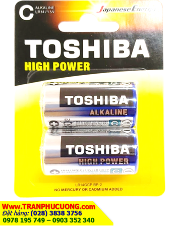 Pin trung C 1.5v Alkaline Toshiba HIgh Power LR14GCP-BP2 chính hãng Made in P.R.C | Hàng có sẳn