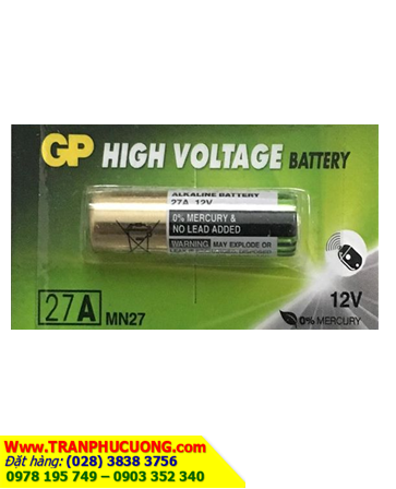 Pin 12V GP High Voltage 27A, A27, MN27 Alkaline chính hãng GP | hàng có sẳn - mẫu mới sản xuất  nhé