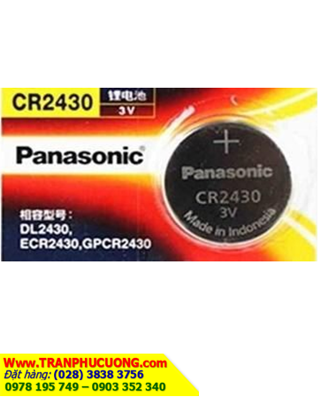 Pin CR2430 _Pin Panasonic CR2430; Pin 3v lithium Panasonic CR2430 _Made in Indonesia _1viên