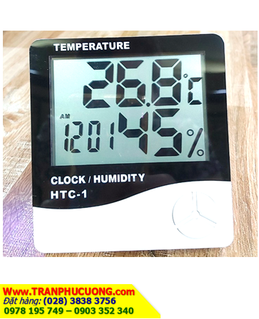 Clock/Temperature/Humidity HTC-1; Nhiệt ẩm kế môi trường Clock/Temperature/Humidity HTC-1 | Bảo hành 1 tháng