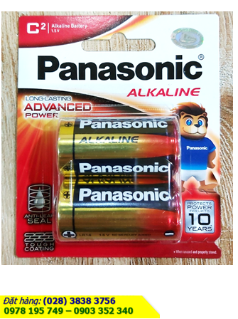 Pin Panasonic LR14T/2B; Pin trung C 1.5v Alkaline Panasonic LR14T/2B Made in Japan - Vỉ 2viên