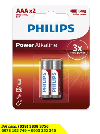 Pin đũa AAA 1.5v Philips LR03 Micro Alkaline chính hãng Made in China| ĐANG CÒN HÀNG