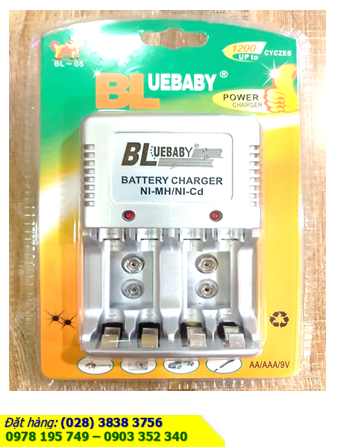 BlueBaby BL-05; Máy sạc pin BlueBaby BL-05 với 04 rảnh (04 khe sạc) _sạc 02 đến 04 pin AA, AAA, 9v