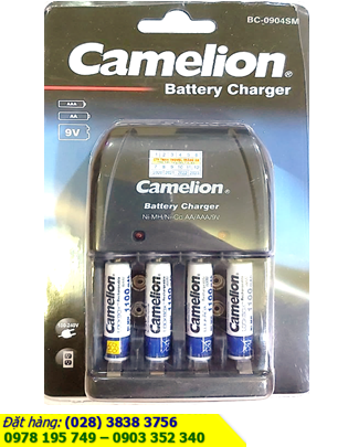 Camelion BC-0904SM _Bộ sạc pin BC-0904SM kèm 4 pin sạc Camelion NH-AAA1100LBP2 (AAA1100mAh 1.2v)
