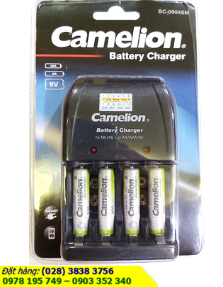 Bộ sạc pin Camelion BC-0904SM kèm sẳn 4 pin sạc Camelion Alwaysready AAA900mAH | hàng có sẳn