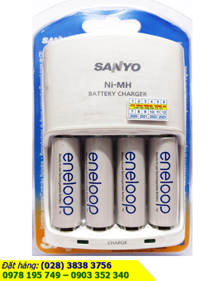 Sanyo NC-MQN06U _Bộ sạc pin Sanyo NC-MQN06U kèm 4 pin sạc Eneloop AA1900mAh 1.2v _Japan