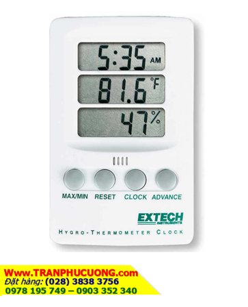 EXTECH 445702; Nhiệt kế -10 đến 60°C, Ẩm kế 10 đến 85%RH _ Extech 445702 Hygro-Thermometer Clock| HÀNG CÓ SẲN