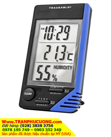 Traceable 4040; Nhiệt kế 0°C đến 50°C, Ẩm kế 20 đến  90% RH  _Traceable 4040 Therm./Clock/Humidity Monitor| CÒN HÀNG