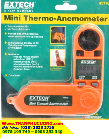 EXTECH 45118; Phong Kế đo tốc độ gió-lưu lượng-nhiệt độ _EXTECH 45118 Mini Thermo-Anemometer | HÀNG CÓ SẲN