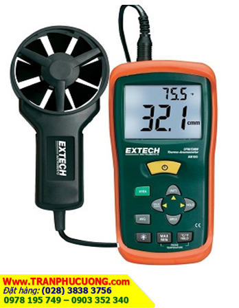 EXTECH AN200; Phong kế đo tốc độ gió, Lưu lượng khí, Nhiệt độ _Extech AN200 CFM/CMM Mini Thermo-Anemometer with built-in InfaRed