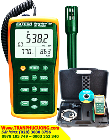 EXTECH EA80; Máy đo khí CO2 dải đo 0ppm đến 6.000 ppm _Extech EA80 EasyView™ Indoor Air Quality Meter/Datalogger| ĐẶT HÀNG