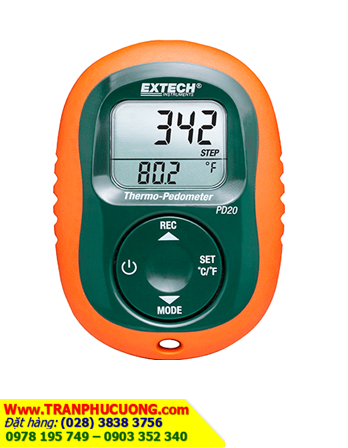 EXTECH PD20; Máy đếm bước chân, đo chất béo bị đốt, tiêu thụ calorie, đo nhiệt độ,... _EXTECH PD20 Thermo-Pedometer