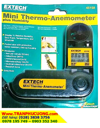 Extech 45158; Thiết bị Đo tốc độ gió, Nhiệt độ, Độ Ẩm _Extech 45158 Mini Thermo-Anemometer with Humidity| Đặt hàng