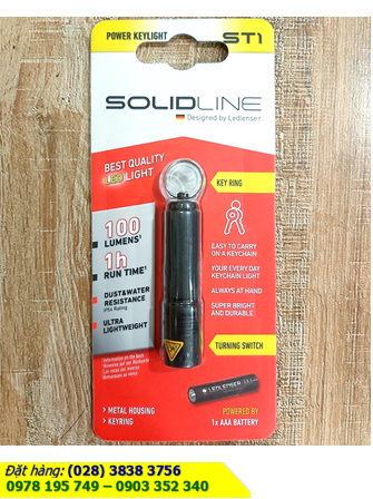 Solidline ST1; Đèn pin siêu sáng móc khóa LEDLENSER Solidline ST1 chính hãng |HÀNG CÓ SẲN