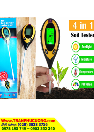 Dụng cụ đo độ ẩm của Đất, Que đo Độ ẩm Đất và pH Đất Soil Survey Instrument | BẢO HÀNH 1 THÁNG