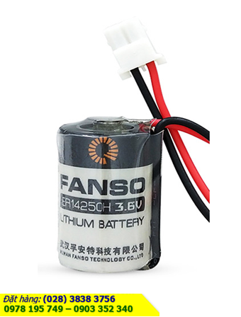 FANSO ER14250H; Pin nuôi nguồn PLC FANSO ER14250H (Zắc đen như hình) lithium 3.6v 1/2AA 1200mAh chính hãng