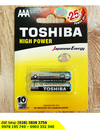 Toshiba LR03GCNN BP2; Pin AAA 1.5v Alkaline Toshiba LR03GCNN BP2 chính hãng _ Vỉ 2viên