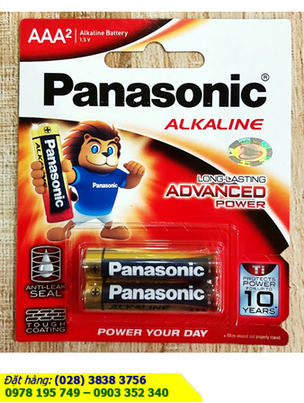 Pin Panasonic LR03T/2B; Pin AAA 1.5v Alkaline Panasonic LR03T/2B Advanced Power _Made in Thailand - Vỉ 2viên