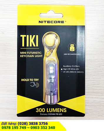 Nitecore TIKI _Đèn pin MÓC KHÓA siêu sáng Nitecore TIKI 300Lumens (cổng sạc USB) chính hãng |HÀNG CÓ SẲN