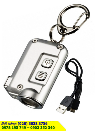 Nitecore TINI White, Đèn pin móc khóa Nitecore TINI White bóng CREE XP-G2 S3 với 380lumens chiếu xa 64m, cổng sạc USB chính hãng