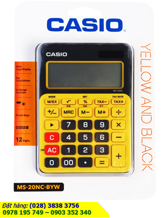 Casio MS-20NC-BYW, Máy tính tiền Casio MS-20NC-BYW loại 12 số Digits| CÒN HÀNG