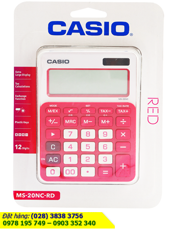 Casio MS-20NC-RD, Máy tính tiền Casio MS-20NC-RD loại 12 số Digits| CÒN HÀNG
