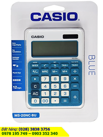 Casio MS-20NC-BU, Máy tính tiền Casio MS-20NC-BU loại 12 số DIgits| CÒN HÀNG