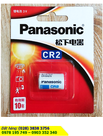 Panasonic CR2, Pin Panasonic CR2W/C1B; Pin 3v Lithium Pansonic CR2W/C1B Nội địa Trung (Loại vỉ 1viên)