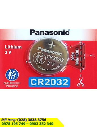 Pin CR2032 _Pin Panasonic CR2032; Pin 3v lithium Panasonic CR2032 _Made in Indonesia _viên