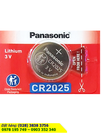 Pin CR2025 _Panasonic CR2025; Pin 3v lithium Panasonic CR2025 _Made in Indonesia _Viên