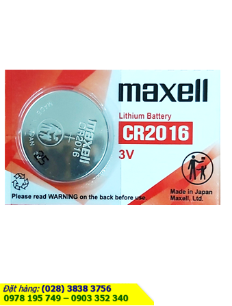 Pin CR2016 _Pin Maxell CR2016; Pin 3v lithium Maxell CR2016 chính hãng _Cells in Japan _viên