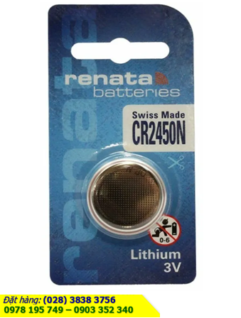 Pin đồng tiển 3v lithium Renata CR2450N chính hãng | còn hàng