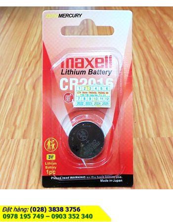 Maxell CR2025; Pin 3v lithium Maxell CR2025 1BS PRO Japan _Loại vỉ 1viên _Cells in Japan (MẪU MỚI)