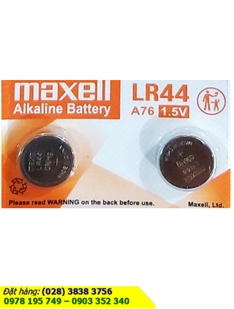 Pin LR44 A76 Pin cúc áo 1.5v Alkaline Maxell LR44 A76 Cell in Japan (Mẫu mới) chính hãng