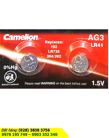 Pin Camelion AG3 LR41 _Pin cúc áo 1.5v Alkaline Camelion AG3, LR41 chính hãng