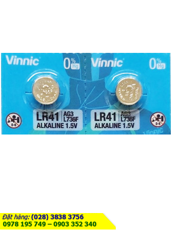 Pin Vinnic L736F, AG3, LR41 _Pin cúc áo 1.5v Vinnic L736F, AG3, LR41 chính hãng