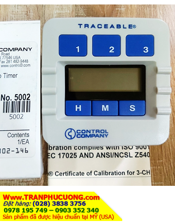 TRACEABLE 5002_Đồng hồ đếm lùi - đếm tiến 03 kênh 5002 Traceable® Original Lab Timer_ Đã được hiệu chuẩn tại Mỹ| HÀNG CÓ SẲN
