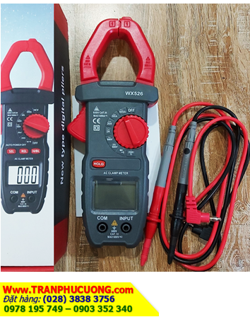 Ampe Kìm QHTITEC WX526, Ampe Kìm đo dòng điện AC (Dải đo 0-600V, 0-2000Ω, 2A/20A/200A/600A |Bảo hành 03 tháng