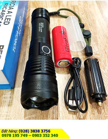 Police HD352-835, Đèn pin siêu sáng Police HD352-835 bóng LED trắng - Sử dụng pin 3.7v 26650