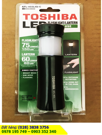 Toshiba KFL-403L (Vỏ màu XANH); Đèn pin siêu sáng Toshiba KFL-403L /Độ sáng 60 ~ 75 lumens / 80 ~ 150 LUX