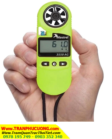 Kestrel 3550AG, Máy đo vi khí hậu và quan trắc thời tiết Kestrel 3550AG Weather Meter for Spray Applications _Xuất xứ Mỹ (USA)