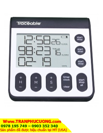 Traceable 5665, Đồng hồ đếm lùi đếm tiến 03 kênh Traceable® 5665 Three-Channel Benchtop Timer with Antimicrobial Protection /Đã hiệu chuẩn tại Mỹ