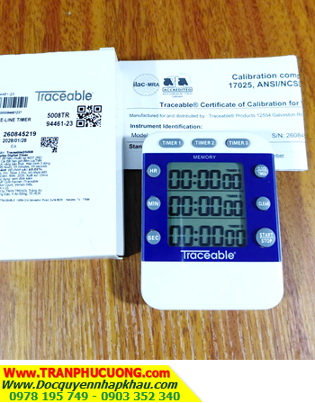 Traceable 5008, Đồng hồ cài đặt hẹn giờ đếm lùi 03 kênh Traceable @ Triple-Display Digital Timer /Đã hiệu chuẩn tại Mỹ