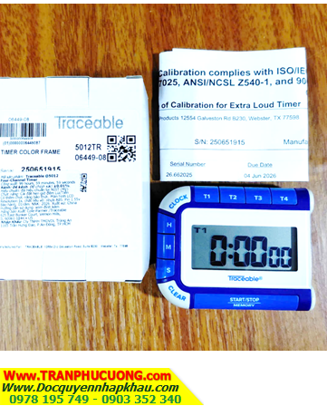 TRACEABLE 5012_Đồng hồ đếm lùi - đếm tiến 04 kênh 5012 Traceable® Multi-Colored™ Timer_Đã được hiệu chuẩn tại Mỹ USA | CÓ HÀNG SẴN