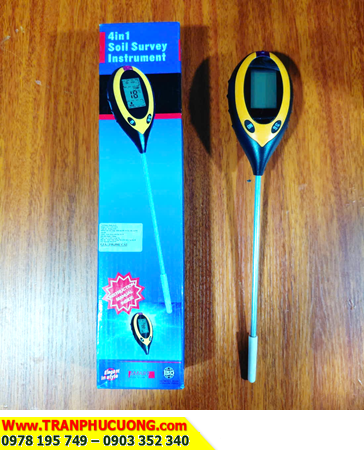 Dụng cụ đo - Que đo pH Đất, Độ ẩm Đất, Nhiệt độ Đất, Ánh sáng mặt trời Soil Survey Instrument | BẢO HÀNH 1 THÁNG
