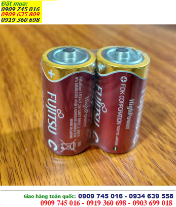 Pin Fujitsu LR14(2S) FH; Pin LR14(2S) FH; Pin trung C 1.5v Alkaline Fujitsu LR14(2S) FH Made in Japan Vỉ 2viên