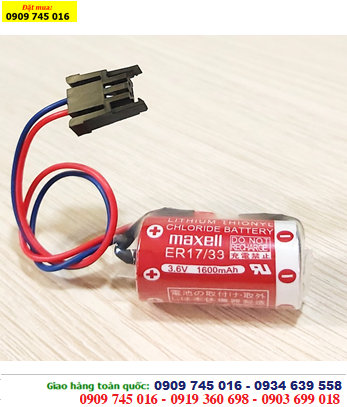 MAXELL ER17/33, Maxell ER17/33 lithium 3.6V 2/3A 1600mAh chính hãng _Xuất xứ NHẬT |HÀNG CÓ SẲN